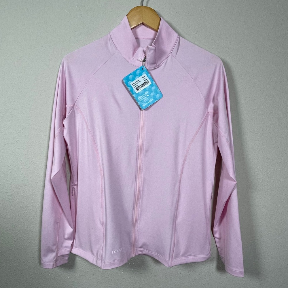 Solbari Essential Jacket Active M Barbiecore Pink UPF50+ Sun Protection Zip